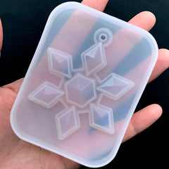 Large Snowflake Silicone Mold | Christmas Ornament DIY | Holiday Embellishment Making | Resin Art Supplies (58mm x 74mm)