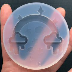 Drippy Rainbow Silicone Mold | Kawaii Cabochon Mould | Decoden Phone Case DIY | Cute Resin Craft Supplies