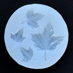 Maple Leaf Mold (4 Cavity) | Floral Mould | Clear Silicone Mold for UV Resin Art | Epoxy Resin Soft Mold