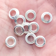 Large Hole Bead Silicone Mold (6 Cavity) with 925 Silver Cores | 5mm European Bead Mold | Resin Jewellery Making | European Bracelet DIY