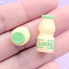 3D Miniature Drink in 1:6 Scale | Doll House Beverage | Kawaii Dollhouse Groceries (2 pcs / Green Lucky / 11mm x 23mm)