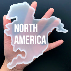 North America Continent Silicone Mold for Resin Art | World Map Mold | Make Your Own Coaster | Home Decor (138mm x 150mm)