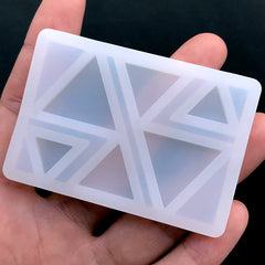 Triangle Silicone Mold in Various Sizes (6 Cavity) | Geometric Jewellery Mold | Clear Soft Mould | UV Resin Supplies