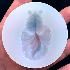 Goldfish Mold | Fish Silicone Mold | Resin Cabochon Mold | Epoxy Resin Art Supplies | Clear Soft Mold for UV Resin (30mm x 50mm)