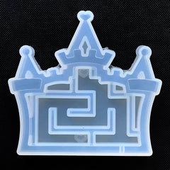 Princess Castle Maze Resin Shaker Charm Silicone Mold | Shake Shake Decoden Cabochon DIY | Kawaii Resin Crafts (79mm x 74mm)