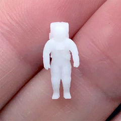 3D Miniature Astronaut for Resin Art | Mini Spaceman Resin Inclusions | Tiny Cosmonaut Embellishments | Resin Craft Supplies (2 pcs / 6mm x 13mm)