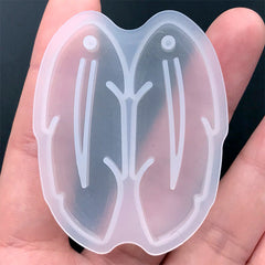 Feather Silicone Mold (2 Cavity) | Dangle Earring Mold | Soft Clear Mould for UV Resin | Resin Jewelry DIY (18mm x 50mm)