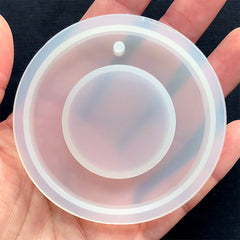 Circle Outline Charm Silicone Mold | Ring Pendant Mould | Epoxy Resin Mold for Dried Flower Jewellery | UV Resin Mould (60mm)