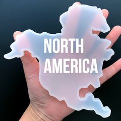 North America Continent Silicone Mold for Resin Art | World Map Mold | Make Your Own Coaster | Home Decor (138mm x 150mm)
