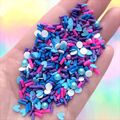 Faux Cake Sprinkles with Sugar Pearls for Fake Food Craft | Sweet Deco | Resin Inclusions | Kawaii Resin Shaker Bits (Mix / 10 grams)