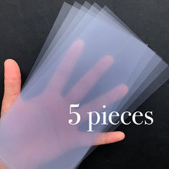 Blank Transparent Clear Film Sheet for Drawing | Resin Inclusions DIY | Resin Art Supplies (5 pieces / 10cm x 20cm)