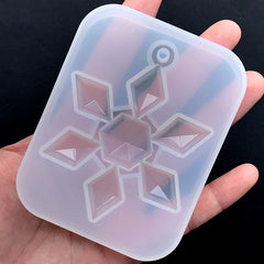 Large Snowflake Silicone Mold | Christmas Ornament DIY | Holiday Embellishment Making | Resin Art Supplies (58mm x 74mm)