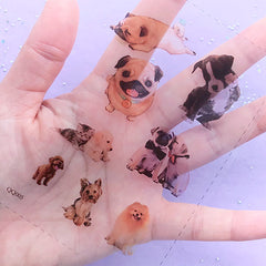 Dog Photography Clear Film Sheet for UV Resin Craft | Animal Embellishments | Pet Jewellery DIY | Resin Fillers