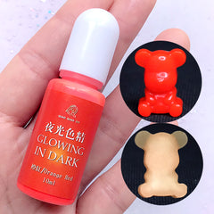 Glow in the Dark Colorant | Epoxy Resin Dye | UV Resin Pigment | Resin Coloring | Resin Craft Supplies (Orange Red / 10ml)