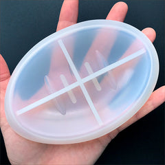 DEFECT Oval Soap Holder Silicone Mold | Make Your Own Soap Dish | Home Decor | Resin Craft Supplies (126mm x 92mm)