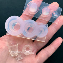 3D Miniature Water Glass Silicone Mold (3 Cavity) | Dollhouse Drink DIY | Mini Doll Food Art Supplies