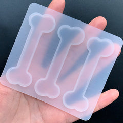 Bone Hair Clip Silicone Mold (3 Cavity) | Halloween Hair Jewellery DIY | Kawaii Goth Cabochon Making | Resin Crafts (21mm x 67mm)