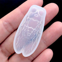 Cicada Silicone Mold | Insect Charm Mold | Epoxy Resin Art Supplies | Soft Clear Mold for UV Resin Crafts (20mm x 43mm)