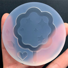 Cotton Candy Shaker Charm Silicone Mold | Kawaii Resin Shaker DIY | Decoden Cabochon Mould | UV Resin Jewelry Making