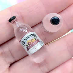 3D Miniature Alcoholic Beverage | Realistic Dollhouse Ginger Beer | Doll Food Supplies (2 pcs / Pink Grapefruit / 12mm x 31mm)
