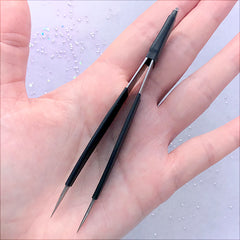 Sharp Straight Tweezers for Cloisonne Art | Wire Wrapping Tool | Wire Bending Tool