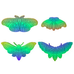 Filigree Butterfly and Moth Coaster Silicone Mold Assortment (4 Cavity) | Large Insect Mold | Resin Craft Supplies
