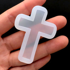 Latin Cross Silicone Mold | Christian Jewellery Supplies | Soft Clear Mold for UV Resin | Epoxy Resin Mould (35mm x 50mm)