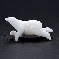 Swimming Polar Bear Figurine | Miniature Animal Insertion for Resin Diorama World DIY | 3D Resin Inclusion (1 piece / 25mm 30mm 35mm)