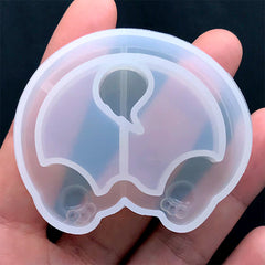 Corgi Butt Resin Shaker Silicone Mold | Dog Butt Shaker Charm Making | Animal Butt Mold for Kawaii Resin Art (53mm x 45mm)