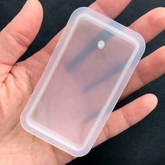 Rectangular Pendant Silicone Mold | Rectangle Charm Mold | Epoxy Resin Jewelry Mould | Pressed Flower Craft Supplies (35mm x 70mm)