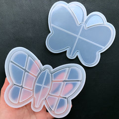 Butterfly Storage Box Silicone Mold | Insect Shaped Trinket Box with Partitions DIY | Resin Craft Supplies | Kawaii Art (147mm x 115mm)