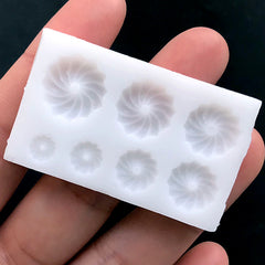 Miniature Donut Silicone Mold (7 Cavity) | Dollhouse Doughnut Mold | Mini Food Mold | Kawaii Sweet Deco (5mm to 14mm)