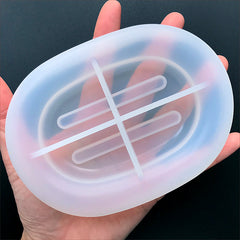 DEFECT Soap Dish Silicone Mold | Resin Soap Tray DIY | Soap Holder Mould for Resin Art | Home Deco (125mm x 92mm)