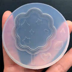 Cotton Candy Shaker Charm Silicone Mold | Kawaii Resin Shaker DIY | Decoden Cabochon Mould | UV Resin Jewelry Making