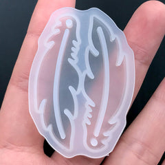 Feather Dangle Earring Silicone Mold (2 Cavity) | Clear Soft Mould for UV Resin | Resin Jewellery DIY (15mm x 47mm)