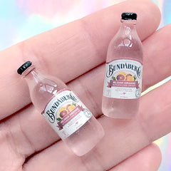 3D Miniature Alcoholic Beverage | Realistic Dollhouse Ginger Beer | Doll Food Supplies (2 pcs / Pink Grapefruit / 12mm x 31mm)