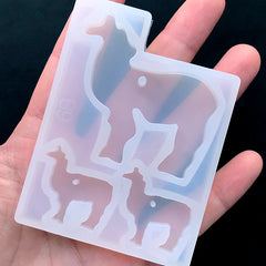 Llama Silicone Mold (3 Cavity) | Alpaca Mold | Animal Family Mould | Resin Jewelry DIY | UV Resin Mould | Epoxy Resin Art Supplies