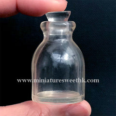 3D Magic Potion Bottle with Cork Silicone Mold (Hollow Inside) | Dollhouse Miniature Glass Food Jar DIY | UV Resin Craft Supplies (27mm x 44mm)