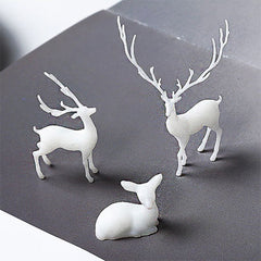 Forest Animal Resin Inclusion | Small Deer Embellishment for Resin Art | Terrarium Craft Supplies (2 pcs / 19mm x 15mm)