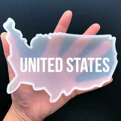 United States Map Silicone Mold for Resin Craft | USA Mold | Resin Coaster Mould | Home Decoration (151mm x 108mm)