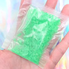 Fluorescent Flakes | Large Phosphorescent Particles | Glow in the Dark Resin Inclusions | Wish Jar DIY (Green / 10 grams)