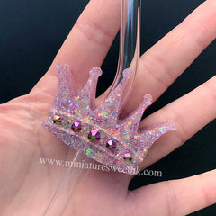 Princess Crown Straw Attachment Silicone Mould | Make Your Own Straw Topper | Party Decor | Epoxy Resin Art (50mm x 36mm)