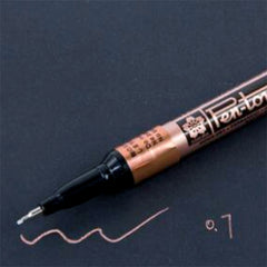 Sakura Pen-Touch 0.7mm Extra Fine Point Permanent Marker | Oil Based Paint Marker in Metallic Color (0.7mm / Copper)