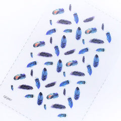 Bird Feather Clear Film Sheet for Resin Jewellery Making | UV Resin Inclusions | Resin Fillers | Filling Materials for Epoxy Resin