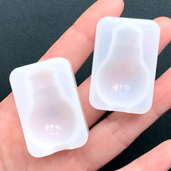 3D Light Bulb Silicone Mold | Soft Clear Mold for UV Resin Jewelry Making | Resin Art Supplies (21mm x 34mm)