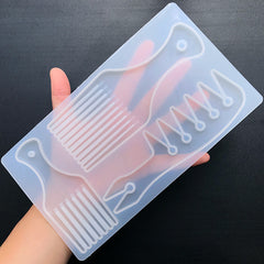 Afro Comb Silicone Mold (3 Cavity) | Hair Pick Mould | Make Your Own Hair Brush | Resin Art Supplies
