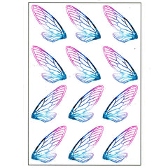 Butterfly Wing Clear Film in Galaxy Gradient Color | Insect Embellishments for Resin Jewelry DIY | Resin Inclusions