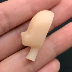 Doll Head with Neck Silicone Mold | Epoxy Resin Mould | Doll Face Mold | Resin Art Supplies (19mm x 31mm)