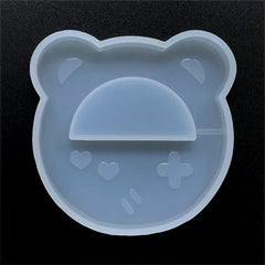 Bear Shaped Handheld Game Console Resin Shaker Silicone Mold | Kawaii Geek Decoden | Game Controller Mould (59mm x 60mm)