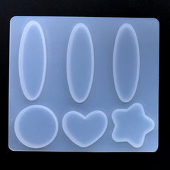 Star Heart Round Hair Clip Silicone Mold Assortment | Toddler Hair Jewelry Making | Resin Hair Accessory DIY